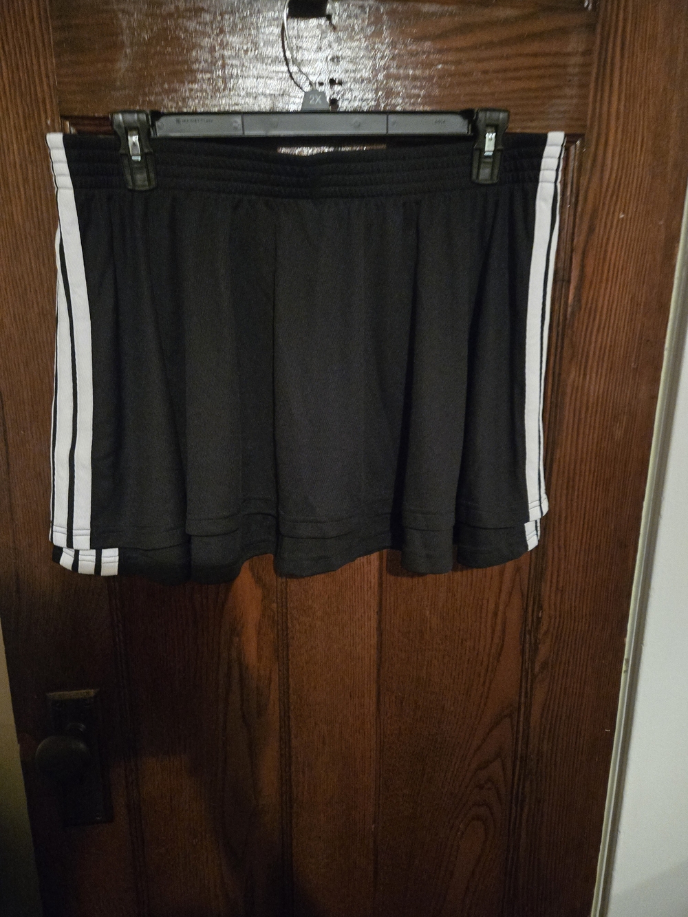 adidas Black Mini Skirt with White Side Stripes